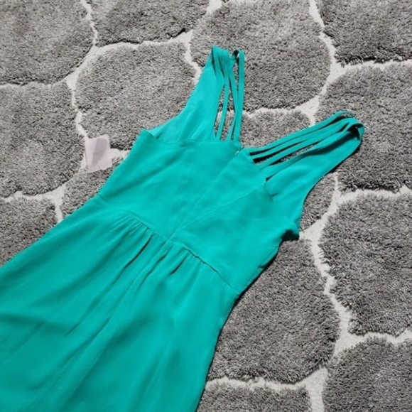 NWT Forever 21 Green Strap Sleeveless Mini Dress - Picture 7 of 10